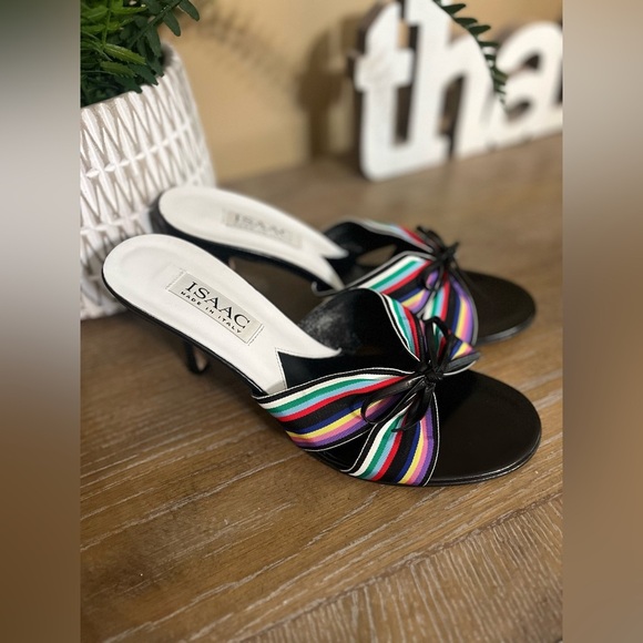 Isaac Colorful Kitten Heel Designer Isaac Mizrahi Italian Women's Size 9 - Picture 15 of 16